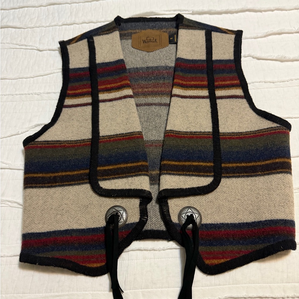 Woolrich Western Striped Wool Vest